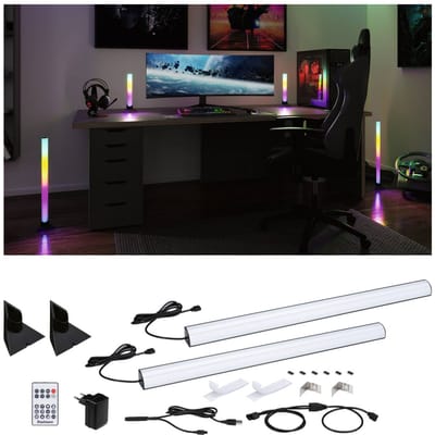 Paulmann set van 2 EntertainLED Lightbar Dynamic RGB 60cm voet