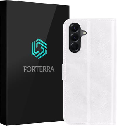 Hoesje Geschikt voor Samsung Galaxy A26 - Luxe Bookcase - Walletcase Hoes - Portemonnee - Cover - Wit