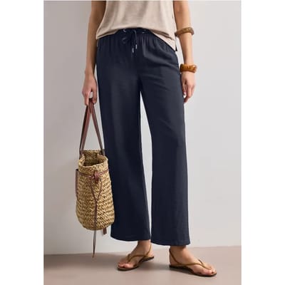 High Waist broek met wijde pijpen in Loose Fit