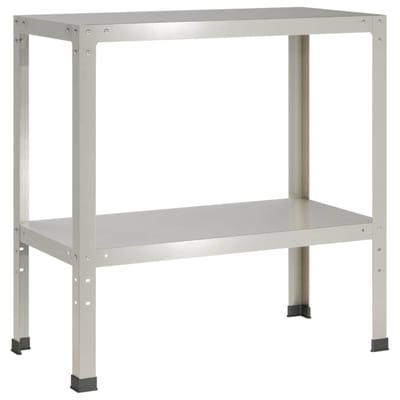 vidaXL - Planttafel - 100 - x - 40 - x - 80 - cm - Roestvrij - staal - zilver