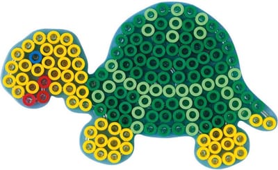 Hama MAXI SCHILDPAD strijkkralen vormpje / figuur / grondplaat voor extra grote maxi strijkparels (strijkkralenbordje / legbordje dier dierentuin groot) creatief cadeau voor kleine kinderen / peuters en kleuters