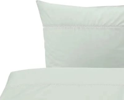 Luxe bedlinnen 2dl dekbedovertrek set hotelkwaliteit 155x220cm groen met ajourstiksel