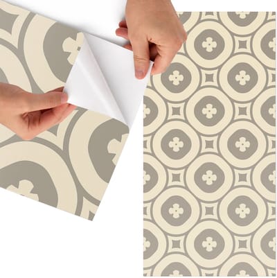 Tulup Meubelfolie - Retro patroon Meubel Wrap Folie - 75x150 cm - Beige Meubelfolie - Decoratiefolie - Retro Meubelfolie - Meubel Wrap Folie - Woonkamer decoratie - Achtergronden en patronen