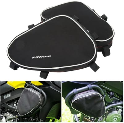 Dailygoods- Gereedschapstas voor V-Strom DL650/DL1000 - Motorframe Crash Bars - Textielstoffen - Plaatsingstas - Geschikt voor Givi/Kappa - Opbergfunctie voor gereedschap - Motorfietstas
