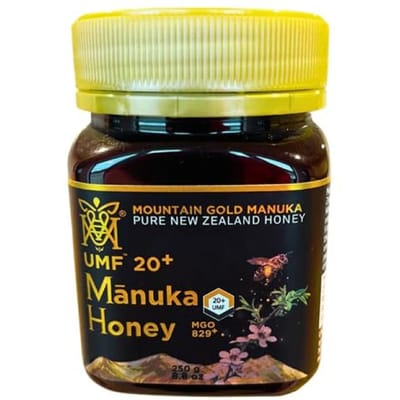 Miel de Manuka 250 g avec certificat Miel de Manuka pur Sans additifs Non chauffé Cru MIEL DE MANUKA MOUNTAIN GOLD Fabriqué en Nouvelle-Zélande Qualité testée Régulier