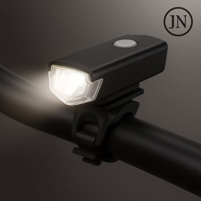 JN® Oplaadbare LED Fietslamp – Stijlvolle en Waterdichte Fietskoplamp met USB-aansluiting – Superheldere Fietsverlichting voor Dag & Nacht Veiligheid - Voorlicht fiets - Led voorlamp - Fietslicht - Koplamp fiets - Fietsverlichting
