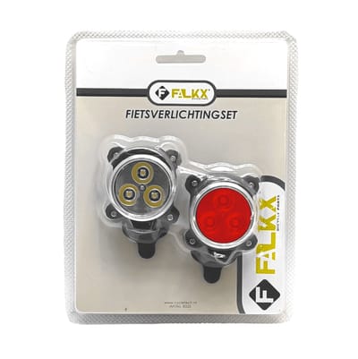 Falkx Siliconen LED fietsverlichting - 3 standen - Waterbestendig - Zwart