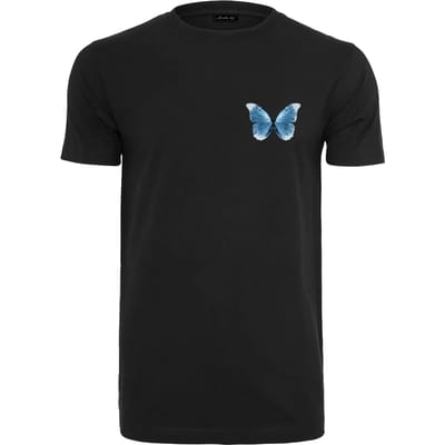 Mister Tee - Butterfly Winter Heren T-shirt - XS - Zwart