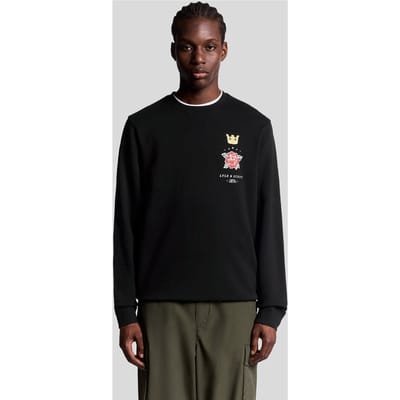 Lyle & Scott Rose And Crown Graphic Crew Neck