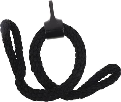 Triceps Touw - Kabel Accessoire - Bovenlichaam Training - Antislip Grip - 70 cm Lengte - Zwart