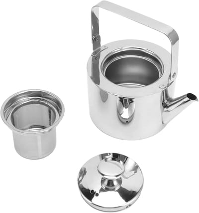 Roestvrijstalen Theeketel - Waterketel Zeef - Thee Zetten - Voor Alle Kookplaten - 1.5 Liter - Zilver