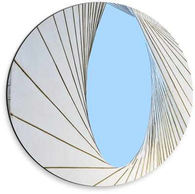 Dibond Wandcirkel - Abstracte Vormen in de Lucht  - 30x30cm Foto op Aluminium Wandcirkel (met ophangsysteem)