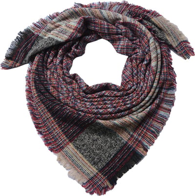 Juleeze Wintersjaal Dames 130x130 cm Rood Polyester