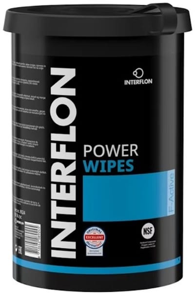 Interflon Power Wipes | Sterke schoonmaak doekjes | Industriële reiniging | 90 doekjes | Krachtig | NSF Interflon Power Wipes | Sterke schoonmaak doekjes | Industriële reiniging | 90 doekjes | Krachtig | NSF