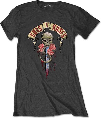 Guns N' Roses - Dripping Dagger Dames T-shirt - L - Grijs