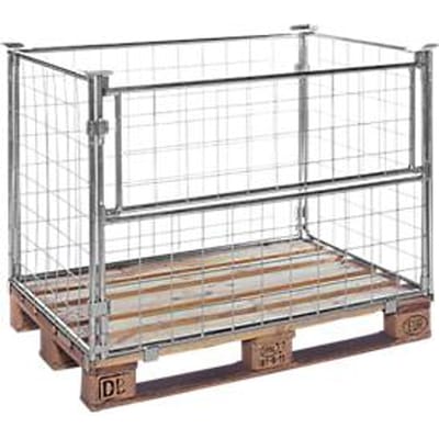 Opzetframe voor pallets type 64, 1200 x 800 x 1600 mm, gegalvaniseerd