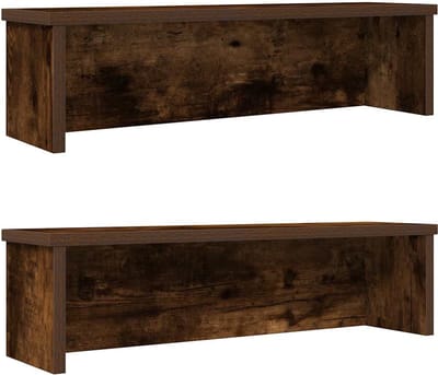 vidaXL - Keukenrekken - stapelbaar - 2 - st - 60x15x16 - cm - gerookt - eikenkleurig