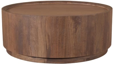 DÉJA Living Salontafel Amber - Rond Donkerbruin Mangohout - 90x90x35cm