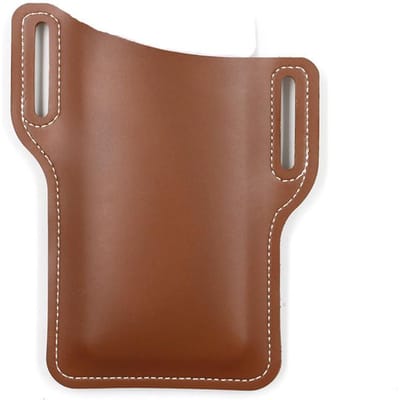 Étui Holster pour Téléphone Homme Boucle pour Téléphone Holster Ceinture Sac de Taille Accessoires Portefeuille en Cuir Portefeuille Téléphone Pochette de Course Sacs de Voyage Camping brown