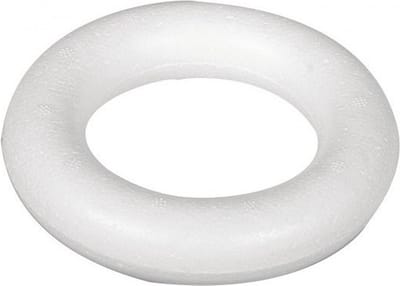 Piepschuim ring - 5x - wit - 22 cm - styropor - hobby figuren - DIY - knutselen