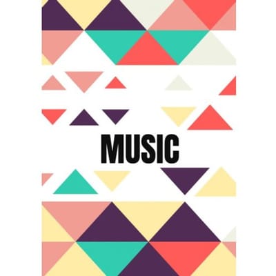 Gitaarakkoorden- Gitaartabs Notenschrift- Bladmuziek (A5) Color Text Music- Allets Comfort - Allets Comfort
