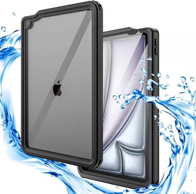 Full Protect Cover IP68 Hoes Geschikt voor Apple iPad Air 13 (2024/2025/2026) | Waterdicht | Shockproof | Beschermhoes 360 Graden | Extra beschermend | Kindvriendelijk | Stofdicht | Zwart