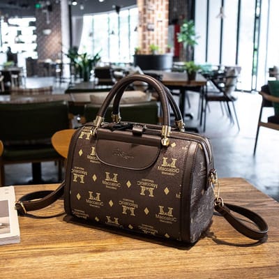 Vintage Boston Tas Grote Capaciteit Draagbare Kussentas Enkele Schouder Crossbody Tas voor Dames gray