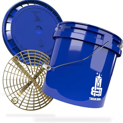 Autowas Emmer - Wasemmer Set - Auto Schoonmaken - Met Grit Guard Inzetstuk - 13 Liter - Blauw