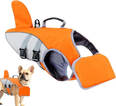 Hondenzwemvest - Zwemhulp Hond - Veilig Zwemmen - Met Kinsteun - Maat S - Oranje