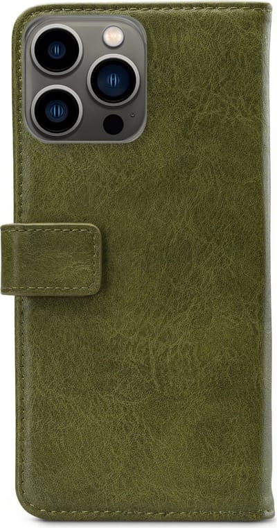 Mobilize Telefoonhoesje geschikt voor Apple iPhone 13 Pro Hoesje | Mobilize Elite Gelly Bookcase Portemonnee | Pasjeshouder voor 3 Pasjes | Telefoonhoesje voor Pinpas / OV Kaart / Rijbewijs - Groen