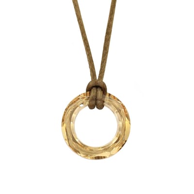 ARLIZI 2347 Ketting Swarovski kristal cosmic ring hanger golden shadow - 50 cm