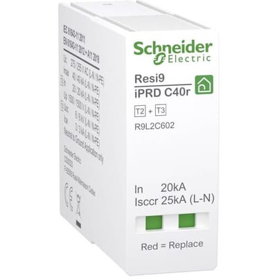 Schneider Electric R9L2C602 R9L2C602 Reserve beschermingsmodule 40 kA Piece 1 stuk(s)