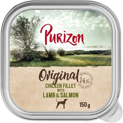 6x150g Kipfilet met lam & Zalm Purizon natvoer voor honden