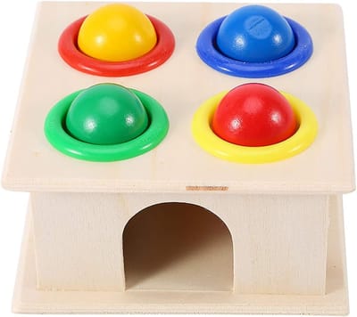 Houten Ballenhamer Speelgoed voor Kinderen van 3 Jaar en Ouders - Stimuleert Intelligentie en Kleurherkenning in de Kleuterschool