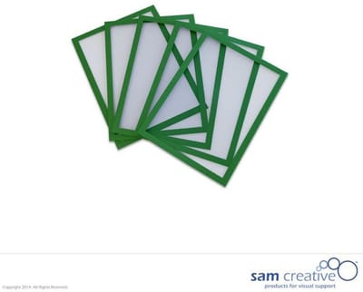 Sam Creative Whiteboard Magneten - Magneetvenster - Insteekhoezen - A5 - Groen - 5 stuks