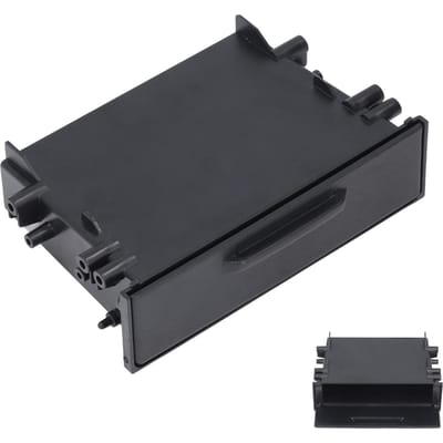Boîte de rangement pour autoradio Single Din de voiture Boîte de rangement multi-usages en ABS Noir Doublure intérieure Pièces de rechange pour voiture