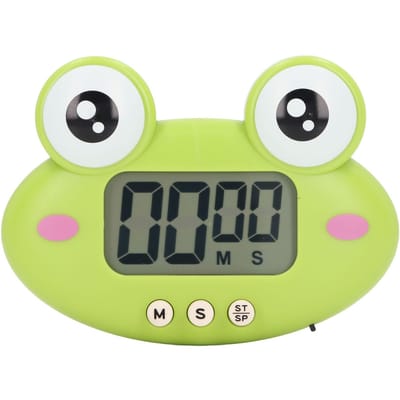 Cartoon Digitale Timer ABS Draagbaar Lichtgewicht Eenvoudig Te Gebruiken Leuke Cartoon Timer voor Keuken Koken Green Frog Style