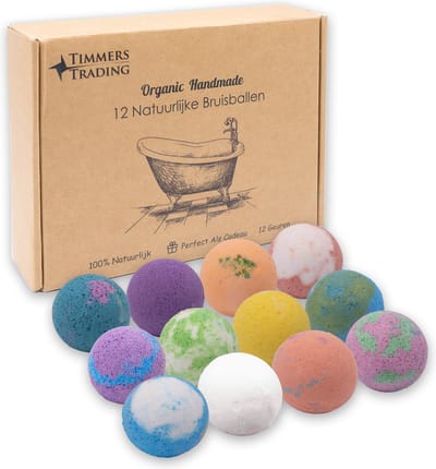 Bruisballen voor bad – XL maat – 12 unieke geuren en kleuren – bruisballen kind