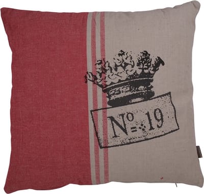 Kussen Crown Middle Stripe Rood | 45 X 45 | Sierkussen Voor Woonkamer Of Slaapkamer
