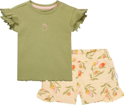 Noppies baby kledingset Shirt Midpines Sage en Short Marion maat 62