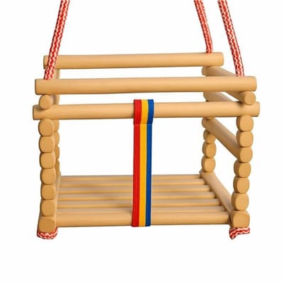 Baby Mix beukenhouten babyschommel naturel 32x32cm - Schommel