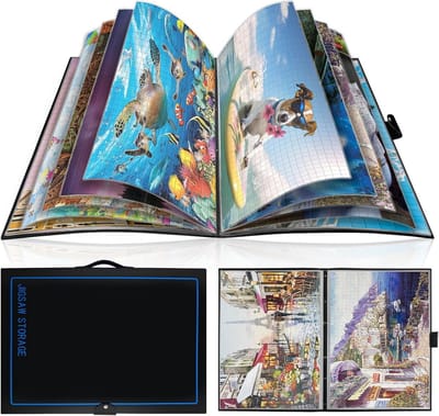 Puzzel Opbergmap - Puzzel Organizer - Puzzels Bewaren - Ruimtebesparend Ontwerp - 20 Puzzels - Zwart