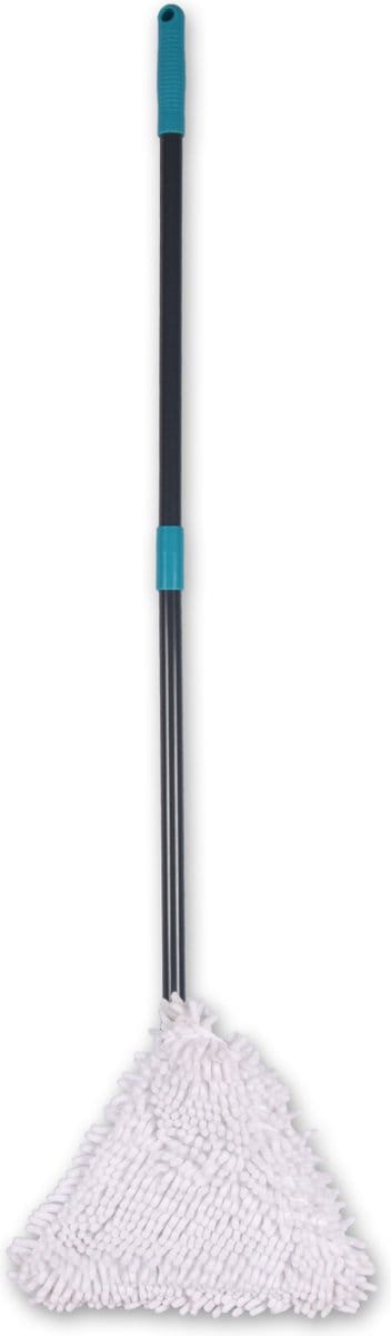 Multifunctionele Microvezelmop met Uitschuifbare Telescoopstok 115-150 cm - Vloerwisser 31x29x108-145 cm - Incl. Microvezeldoek - Ideaal voor Alle Soorten Vloeren