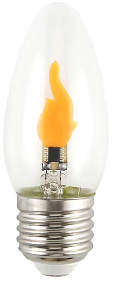 Thorgeon LED kaarslamp vlameffect 0.5W 1800K flikkerlamp helder | E27 | Zeer Warm Wit | 0.5 watt | 15.000 Branduren