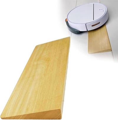 Houten Drempelhelling - Oprijplaat Hout - Drempels Overbruggen - Draagbaar Lichtgewicht - 80 x 18 x 35 cm - Houtkleur