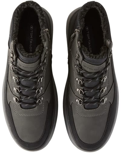 Tom Tailor - Waterdichte enkellaarsjes met voering - Maat 40 - black-coal