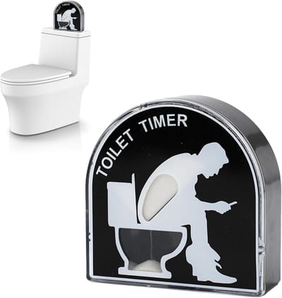 Zandloper Timer - Keuken Zandloper - Toilet Tijd - Waterdicht Ontwerp - 5 Minuten - Zwart