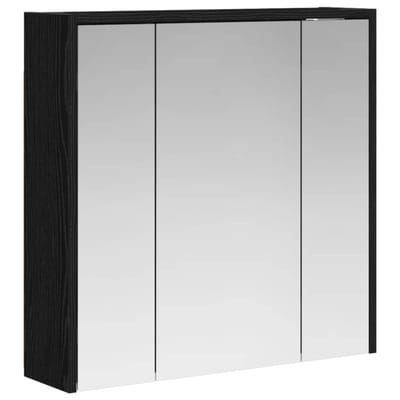 vidaXL - Badkamerspiegelkast - Zwart - Eiken - 63,5 - x - 16 - x - 62,5 - cm