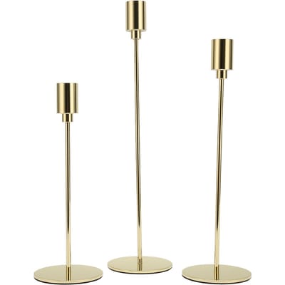 Metalen Kaarsenhouder Dun Mooi Elegant Goud Kandelaarhouders voor Bruiloften Tafeldecoratie beige