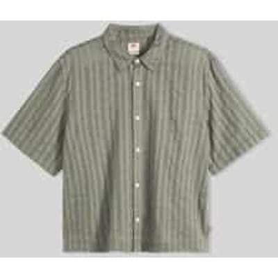 Levi's Short Sleeve Lama Boxy Shirt Maat: M | Casual Overhemden Outlet | Heren | Bruin